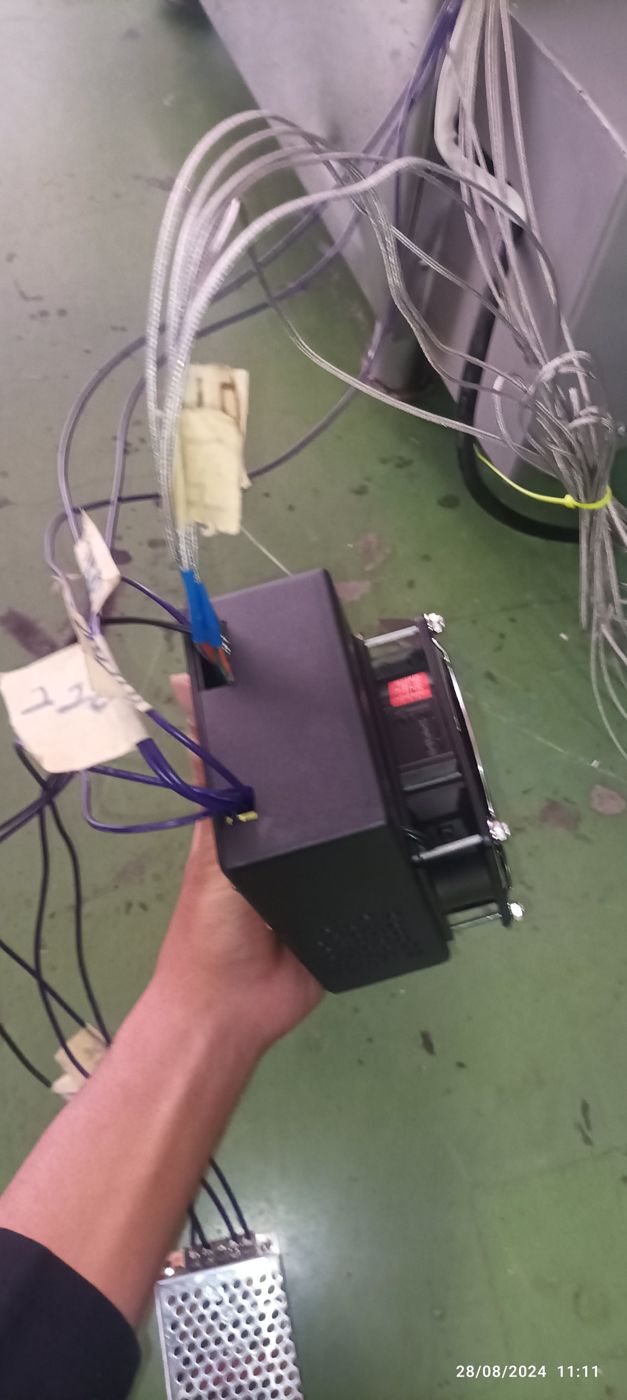 Controller box with fan and wiring